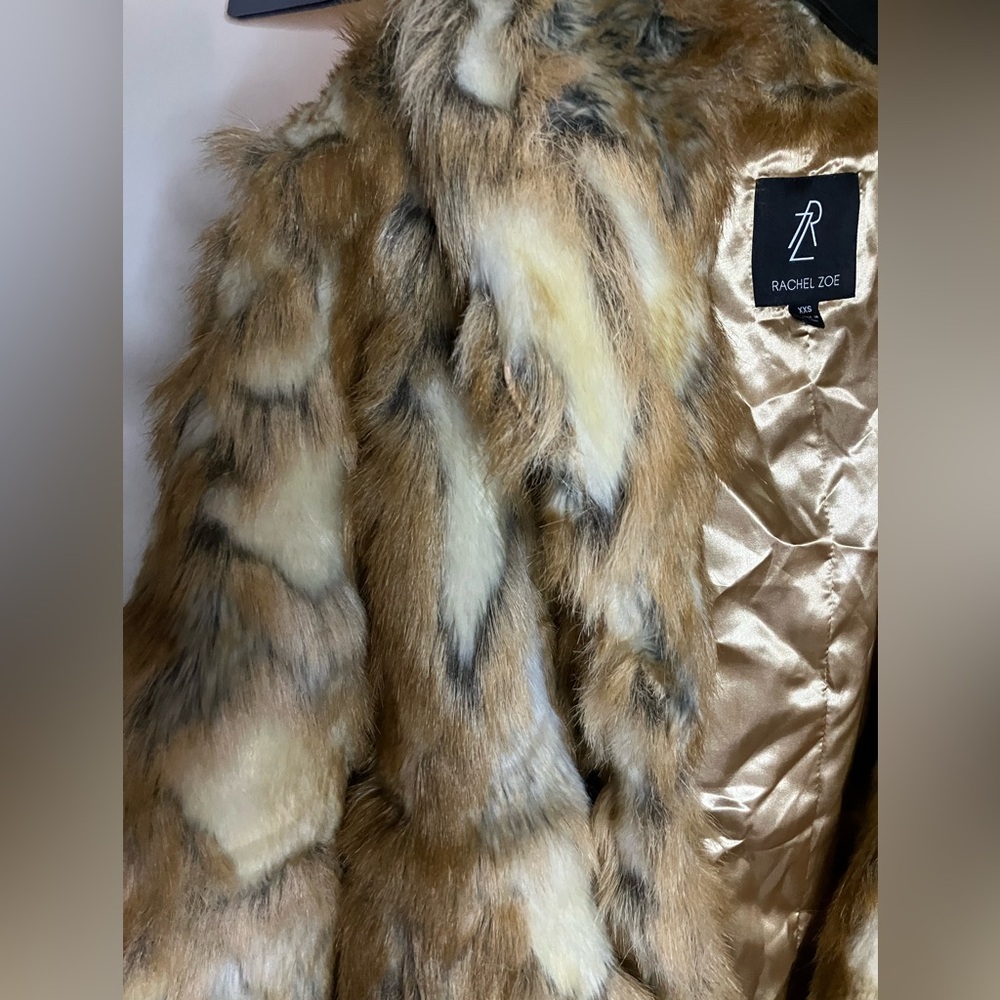 Rachel Zoe Women’s XXS Fur Coat - Picture 4 of 12
